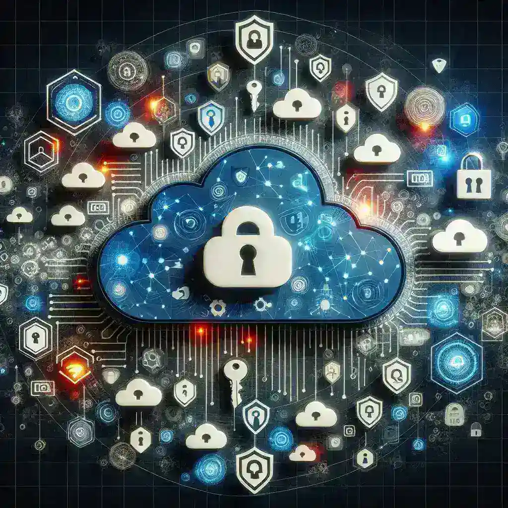 Alt text: "شخص يعمل على منصة إدارة الوصول والهوية في بيئة سحابية، مع التركيز على الأمان الرقمي وحماية البيانات، في إطار مقال بعنوان 'منصات إدارة الوصول والهوية في البيئات السحابية: الدليل الشامل للأمان الرقمي'."