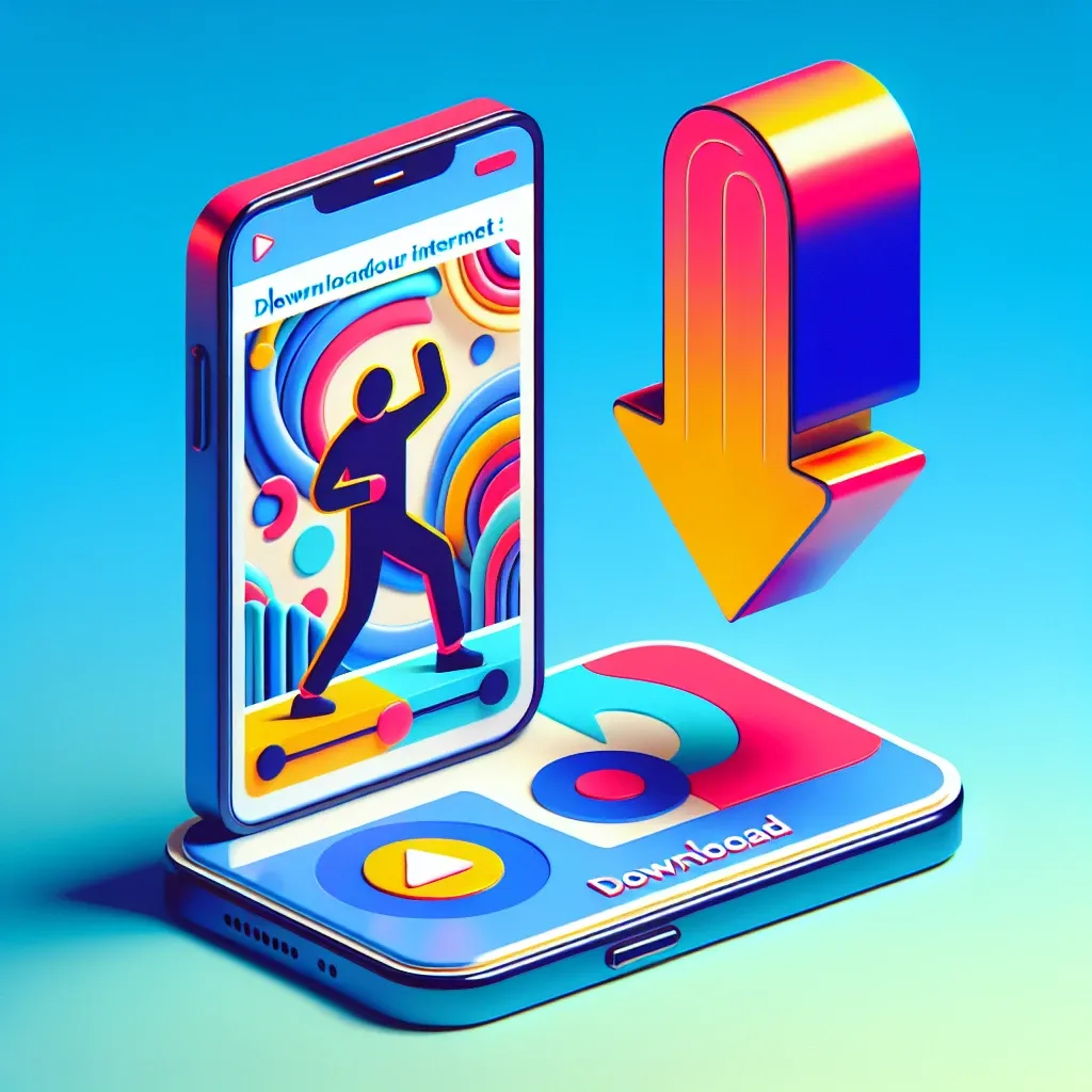 "شخص يستخدم أفضل برامج تحميل فيديوهات تيك توك لحفظ المحتوى المفضل على الهاتف الذكي مع واجهة المستخدم الجذابة للبرنامج"