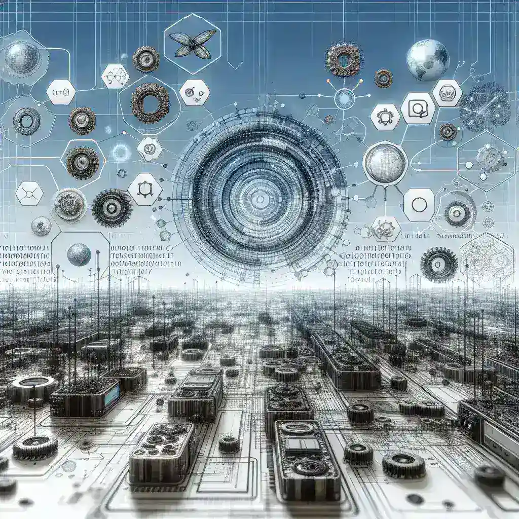 Alt text: "صورة توضح منصات أتمتة اختبارات التكامل المتقدمة مع تقنيات حديثة وحلول مبتكرة، تعكس التطورات في مجال البرمجيات واختبار النظام."