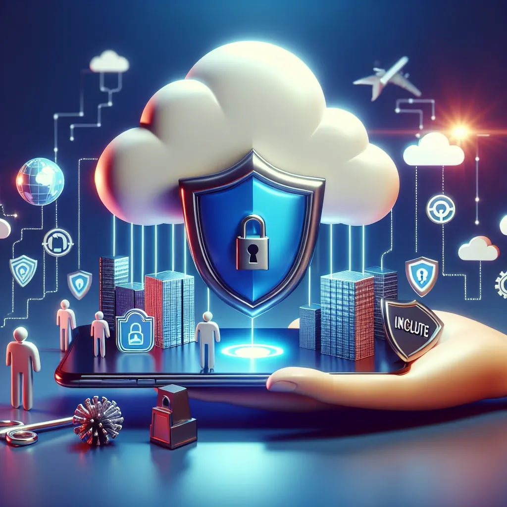 Alt text: "منصات إدارة الوصول والهوية في البيئات السحابية مع التركيز على حماية البيانات والموارد الرقمية، توضيح شامل لأساليب الأمان الحديثة."